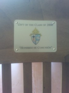 2008 rocking chair gift from Seniors @ St John Vianney College Seminary, Miami, FL