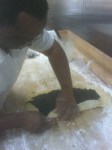 making makowiec, poppy seed cake @ Polish food night @ St John Vianney College Seminary, Miami, FL