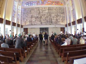 Gabriel Loire mural @ St Raphael Chapel @ St John Vianney College Seminary, Miami, FL